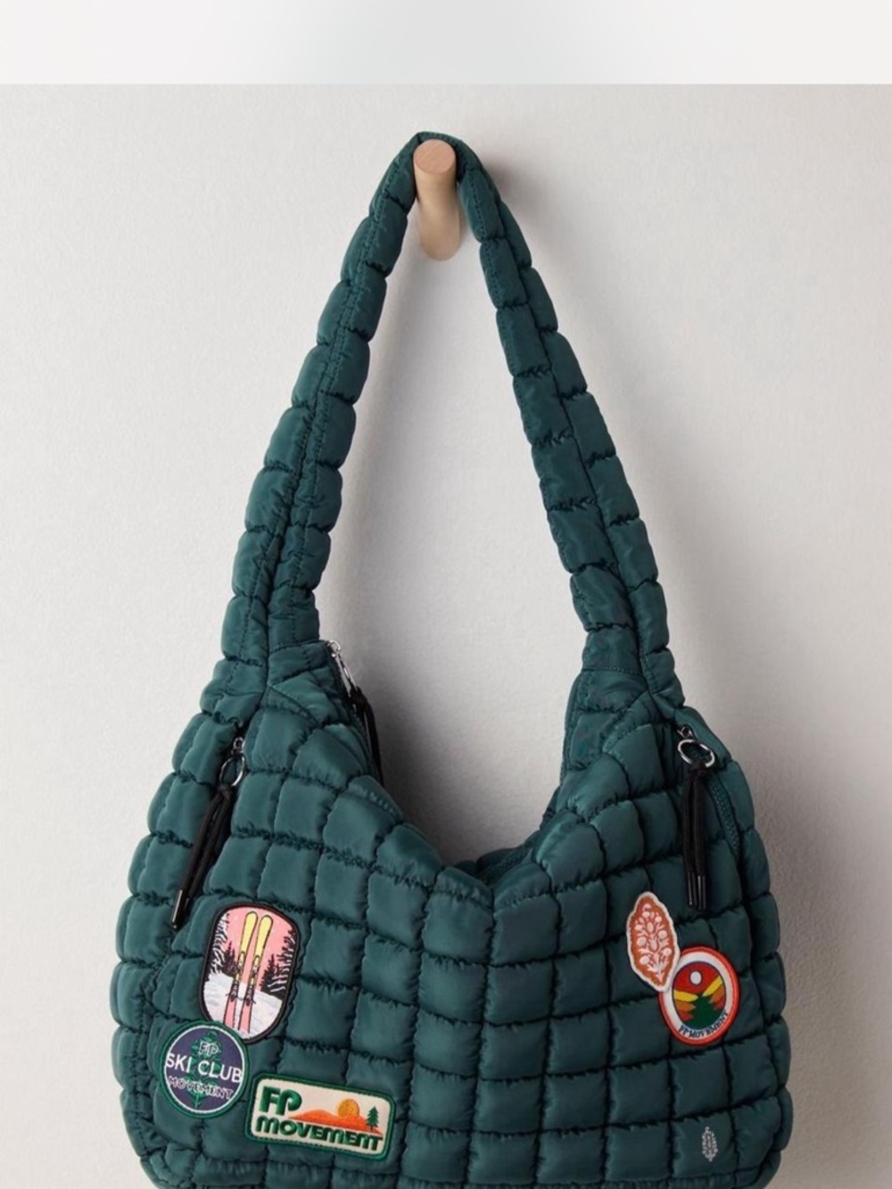 Free People Mvmnt Quilted Patch Carryall Bag NWTLimitedEdition SkiClub FP Rare - Picture 2 of 3